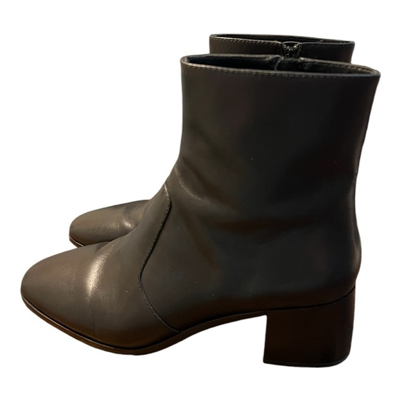 Loeffler Randall Grant Leather Ankle  Bootie in Black Chunky Heel Size 9B - Picture 3 of 14